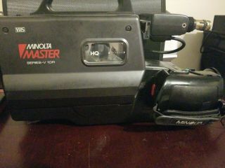 Minolta Master Series - V 10R VHS Tape Recorder Case Charger Movie Camera Vintage 2