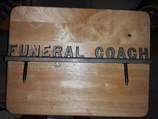 Vintage Funeral Coach Hearse Sign