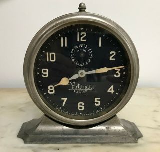 Vintage E.  Ingraham Victorian Eight Day Wind Up Alarm Clock 2