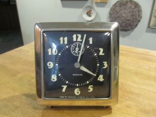 Vintage Westclox " Spur " Art Deco Wind - Up Alarm Desk Clock.
