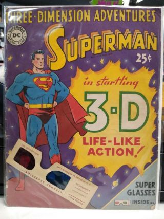 Vintage Dc Comic Superman In 3d 1953