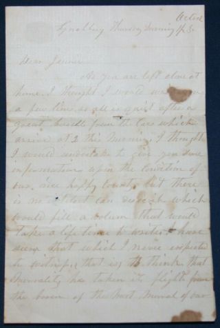1863 Robt.  H.  Bell Letter,  Lynchburg,  Va - Soldiers Sleeping On Floors