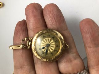 Antique 14 K Gold Small Ladies Pocket Wrist Watch