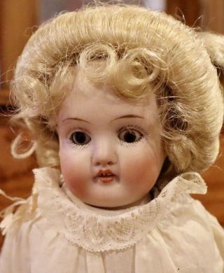 Antique 10 " German Bisque Kestner 154 Doll W/lovely Bisque W/original Body