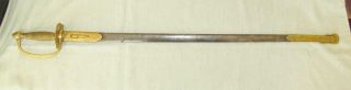 Model 1840 Dated 1863,  Emerson & Silver Nco Sword With Matching Scabbard