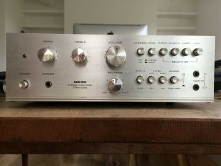 Nikko Trm - 230 Vintage Stereo Amplifier,  Brushed Alumimium