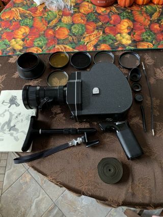 Krasnogorsk - 3 16mm Movie Cine Camera Accessories Meteor 5 - 1 Extra Lens Vintage