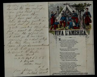 1863 Civil War Letter - 56th York Infantry - Charles Magnus Letterhead