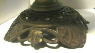 Antique B & H (Bradley & Hubbard) brass parlor oil lamp 3