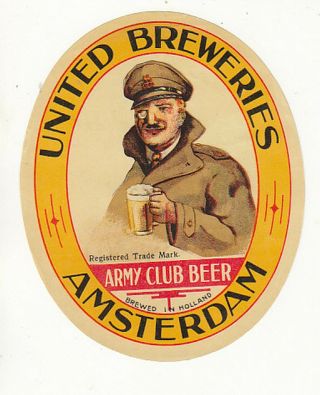 Holland Beer Label.  United Breweries,  London