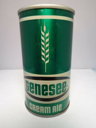 GENESEE CREAM ALE STRAIGHT STEEL PUSH BUTTON BEER CAN 67 - 29 - B LOWER CASE 