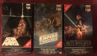 Rare Vintage Star Wars Theatrical Red Label Hi Fi Vhs Trilogy - All Nm