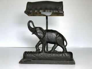 Antique Rare Wagner Cast Iron Art Deco Arts & Crafts Elephant Desk Lamp Light
