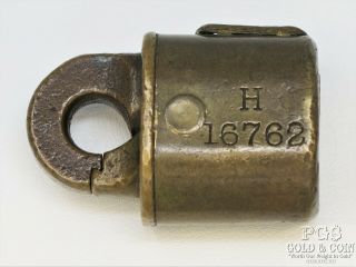 Vintage Padlock US Mail Postage Bag Lock Antique Brass with Counter No Key 16381 3