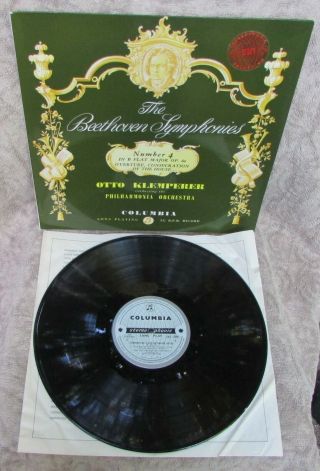 Beethoven Symphony No.  4.  Klemperer Orig 1st Uk Columbia Sax 2354 Stereo -