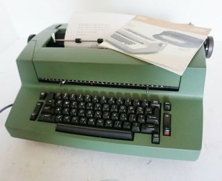 Vintage Ibm Correcting Selectric Ii Typewriter Dark Olive Green