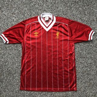 Vintage 1980’s Liverpool Fc Football Soccer Jersey Umbro Red Size L Blank Kit 42