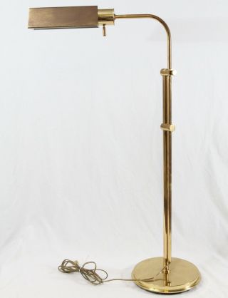 Frederick Cooper Brass Floor Lamp Vintage Reading Pharmacy Adjustable Dimmer
