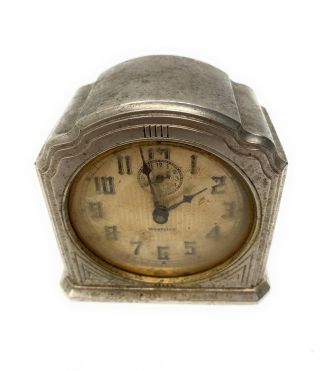 Vintage Westclox Model 61 C Cathedral Alarm Clock - Needs Work.
