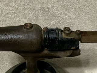 Antique/Vintage Brass Blow Torch.  RARE Wooden Handle and Bakelite Knob.  Look 3