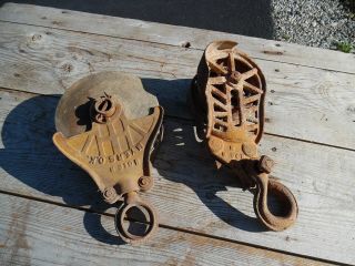 Vintage Myers O.  K.  And Other Barn Hay Trolley Pulley