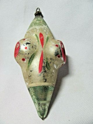 Rare Atomic Antique Vintage German Glass Christmas Ornament Unusual Shape