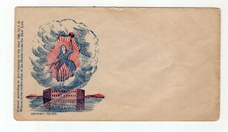1864 Civil War Color Illustrated Envelope,  Fort Sumpter