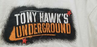 Vintage Tony Hawk ' s Underground Promotional XL T Shirt Gamestop / Tony Hawk Rare 2