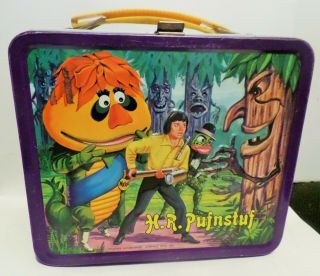 1970 Sid & Marty Krofft H.  R.  Pufnstuf Metal Lunch Box & Thermos Rare