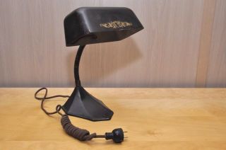 Vintage Art Deco Bankers Desk Lamp Classic Mid Century Heavy Student Library