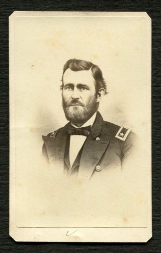 Cdv - Civil War - Union - General Ulysses S.  Grant - Engraving