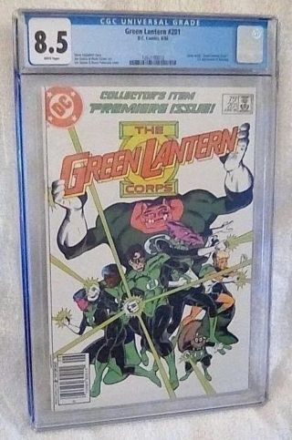 Rare Collectible Green Lantern 201 (6/86) Graded By Cgc 8.  5 Wp 1st App Kilowog