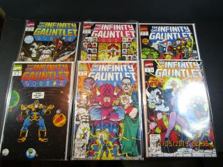 The Infinity Gauntlet 1 - 6 Full Near Set Marvel Comics 1991 Nm Thanos