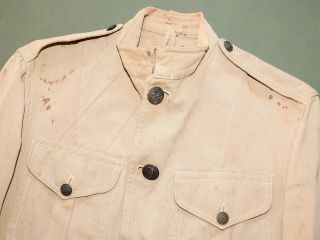 Usmc Marine Us Ww1 M - 1912 Khaki Cotton Summer Tunic Antique Vtg Coat Jacket Rare