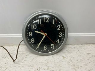 Vintage Electric Time Co Wall Clock