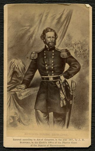 Cdv - Civil War - Brigadier General Nathaniel Lyon - Kia - Bufford Engraving