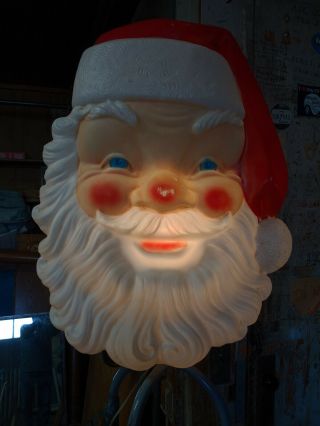 Large Vintage Empire 36 " Blow Mold Santa Claus Face Christmas Decoration