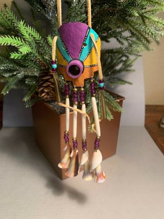 Zuni Native American Kachina Doll Ornament Signed Christmas