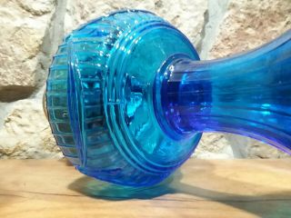SAPPHIRE BLUE SHORT LINCOLN DRAPE ALADDIN KEROSENE OIL LAMP 1989.  Not Cobalt 2