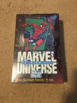 1992 Marvel Universe Series 3 Trading Cards Box - 36 Packs Inside Skybox