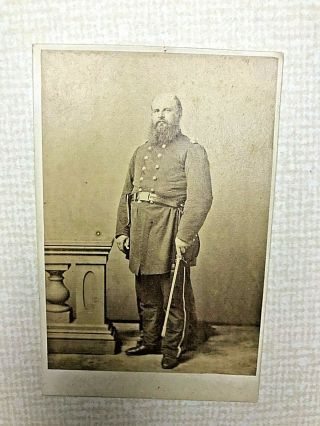 Civil War Cdv Of Union Officer In Full Uniform (1863)