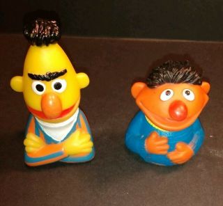 Bert And Ernie Vintage Sesame Street Vinyl Finger Puppets