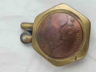 Rare Australian World War Ii Period Military Lighter,  Made With Coins