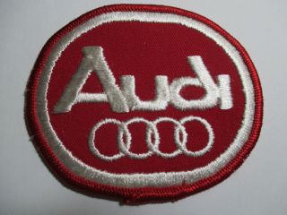 Audi Red Patch,  Vintage,  Nos,  3 5/16 X 2 3/4 Inches