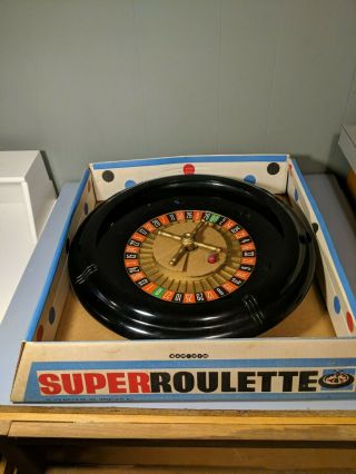 16 " Roulette Wheel And Ball - Bar - Zim Great Vintage Casino Game Wheel.  Euc