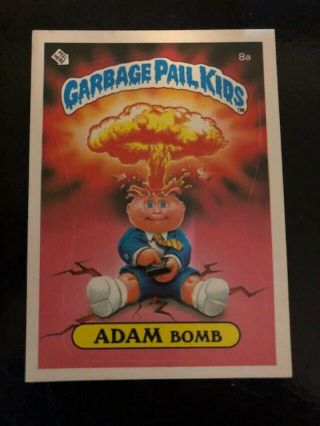 1985 Topps Garbage Pail Kids Series 1,  Os1,  8a Adam Bomb,  Nm/very Good