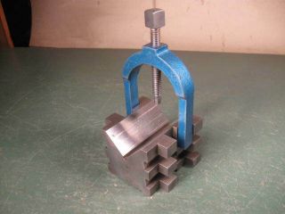 Old Machining Tools Machinist Fine Brown & Sharpe V - Block W/clamp