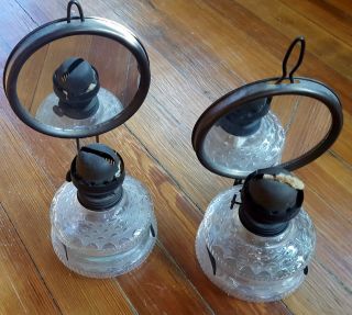 Antique Oil Lamps With Mirrored Reflectors