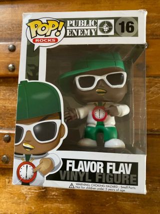 Funko Pop Rocks Flavor Flav 16 Vaulted - Public Enemy W/pop Protector