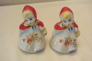 Vintage Hull Little Red Riding Hood Salt And Pepper 135889